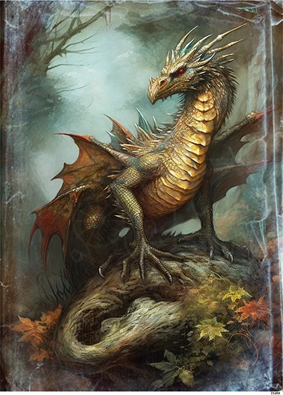 Papier ryżowy do decoupage A5 Smok 22458