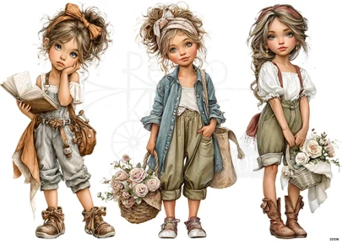 Papier ryżowy do decoupage A5 Dziewczynki 22326