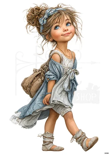 Papier ryżowy do decoupage A5 Dziewczynka 22308