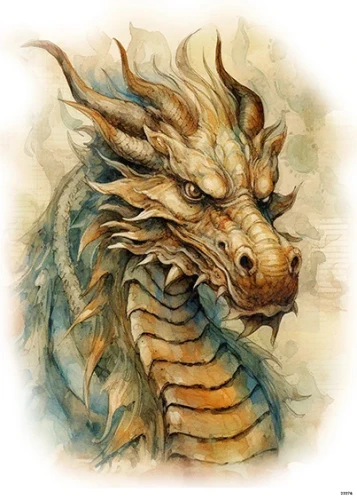 Papier ryżowy do decoupage A5 Smok 22276