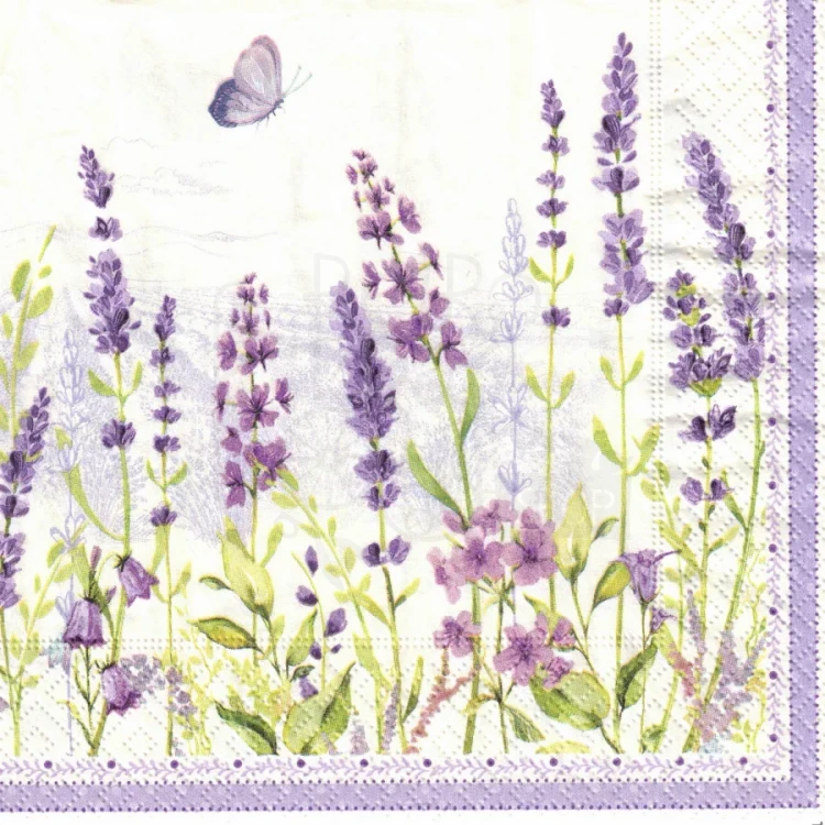 Serwetka 33x33 - Pole lawendy