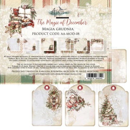 Zestaw papierów do scrapbookingu 20x20 The Magic of December - AA-MOD-08 Alchemy of Art