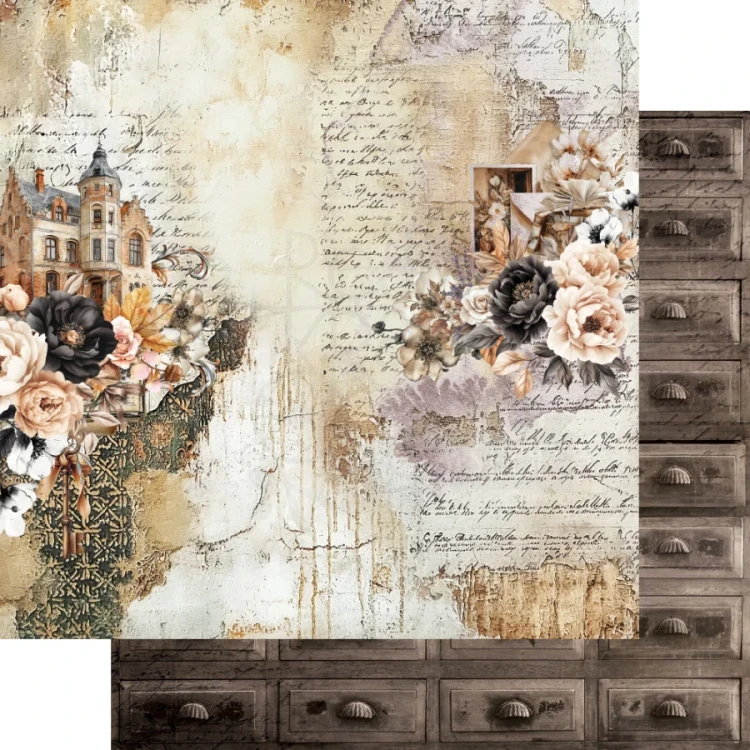Zestaw papierów do scrapbookingu 20x20 In the library - AA-ITB-08 Alchemy of Art