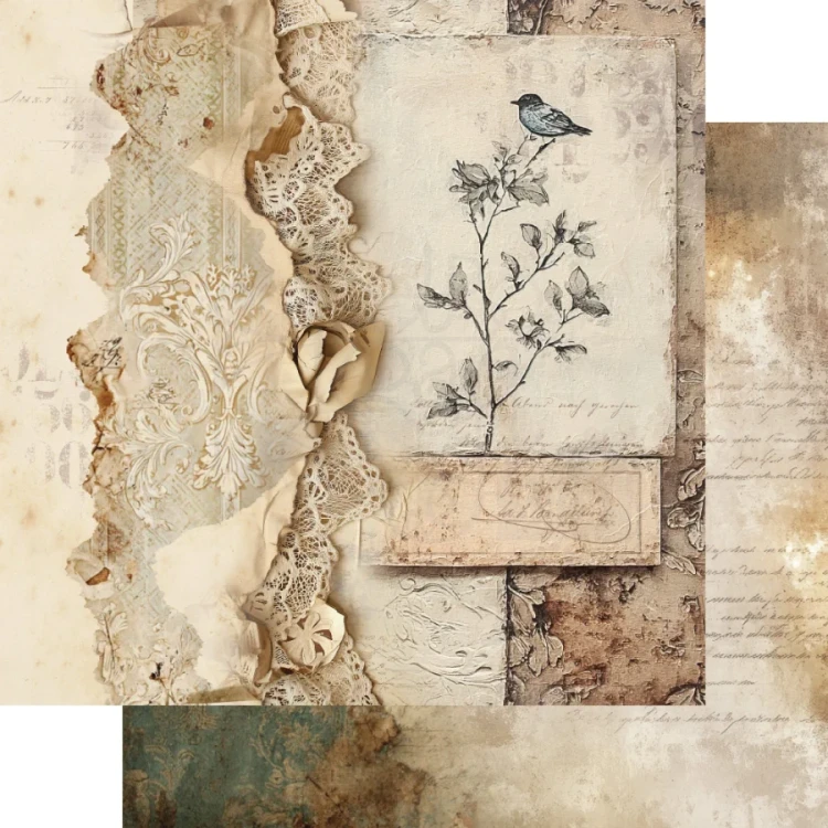Zestaw papierów do scrapbookingu 20x20 In the library - AA-ITB-08 Alchemy of Art