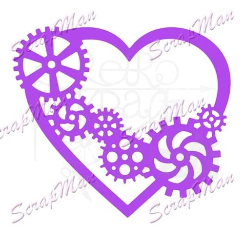 Wykrojnik Steampunk heart 2 ScrapMan