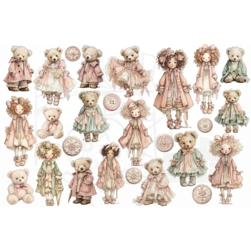 Ozdoby kształty tekturowe Die Cuts Buttons &amp; Keepsakes 52 sztuki 982416 Prima