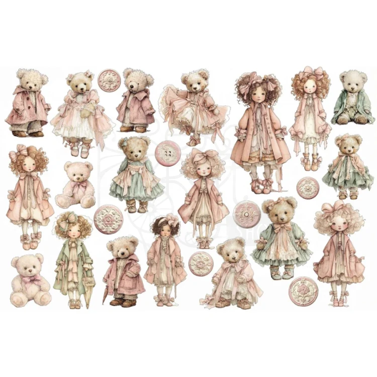 Ozdoby kształty tekturowe Die Cuts Buttons &amp; Keepsakes 52 sztuki 982416 Prima