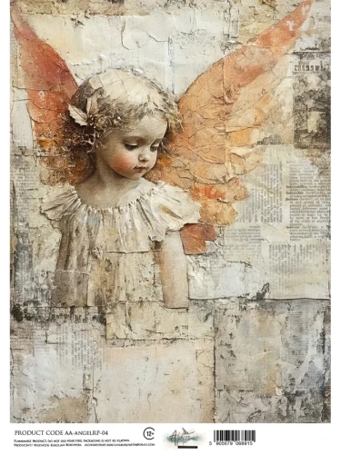 Papier ryżowy do decoupage A4 Anioł - AA-ANGEL-RP-04 Alchemy of Art