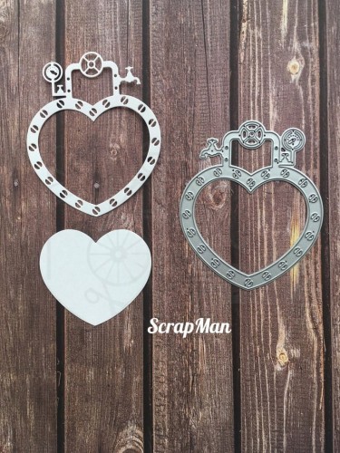 Wykrojnik Steampunk heart ScrapMan