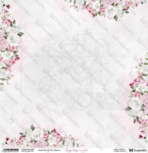 Papier do scrapbookingu 30x30 Lovely Day IN PINK 09/10 ScrapAndMe