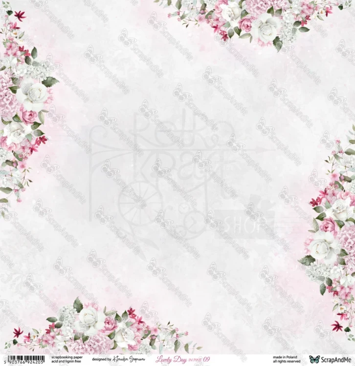 Papier do scrapbookingu 30x30 Lovely Day IN PINK 09/10 ScrapAndMe