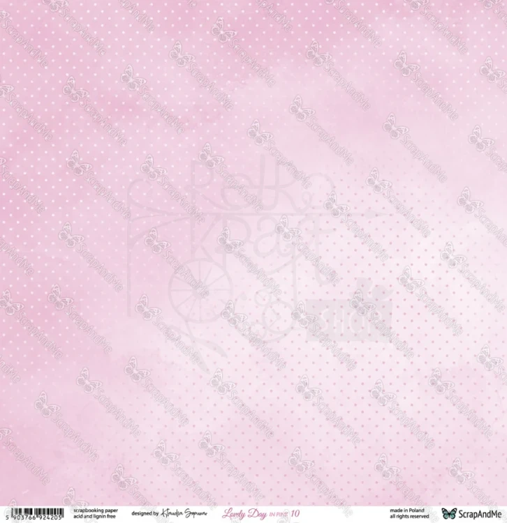 Papier do scrapbookingu 30x30 Lovely Day IN PINK 09/10 ScrapAndMe