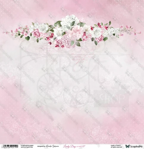 Papier do scrapbookingu 30x30 Lovely Day IN PINK 07/08 ScrapAndMe