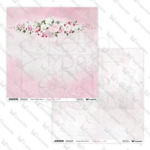 Papier do scrapbookingu 30x30 Lovely Day IN PINK 07/08 ScrapAndMe
