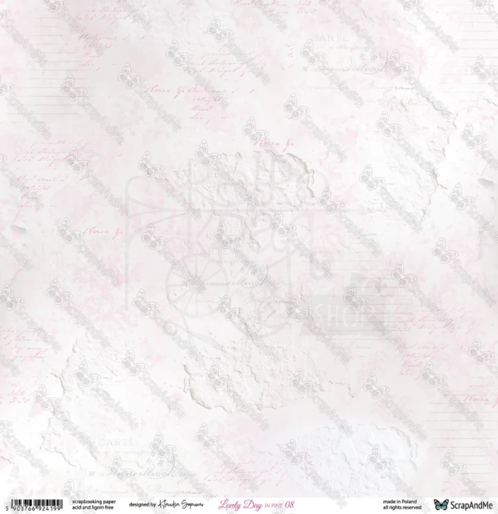 Papier do scrapbookingu 30x30 Lovely Day IN PINK 07/08 ScrapAndMe