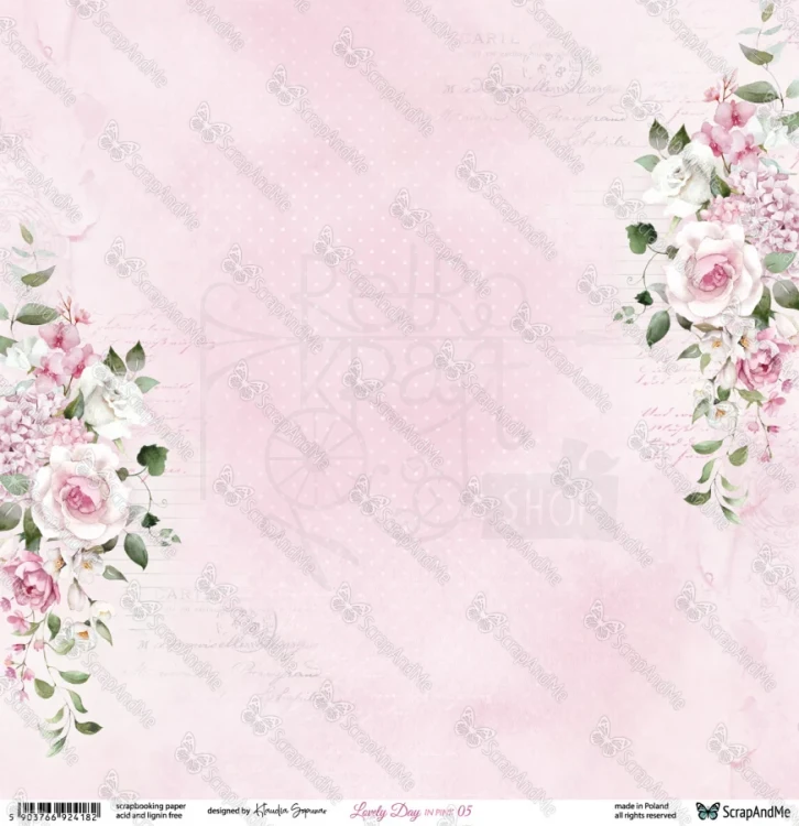 Papier do scrapbookingu 30x30 Lovely Day IN PINK 05/06 ScrapAndMe