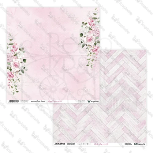 Papier do scrapbookingu 30x30 Lovely Day IN PINK 05/06 ScrapAndMe