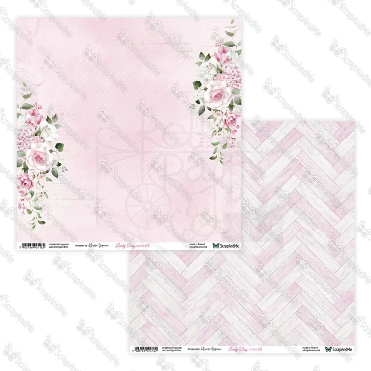 Papier do scrapbookingu 30x30 Lovely Day IN PINK 05/06 ScrapAndMe