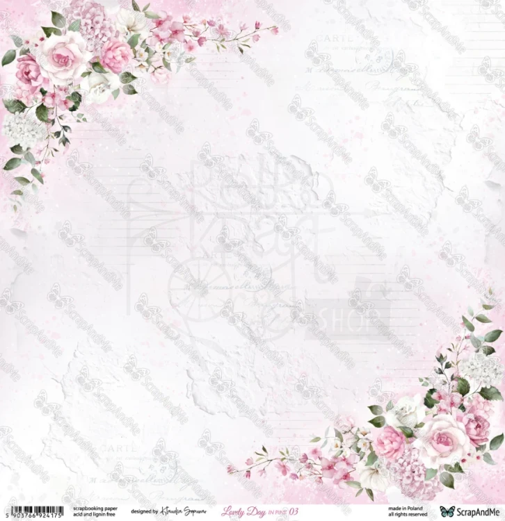Papier do scrapbookingu 30x30 Lovely Day IN PINK 03/04 ScrapAndMe