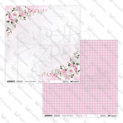 Papier do scrapbookingu 30x30 Lovely Day IN PINK 03/04 ScrapAndMe