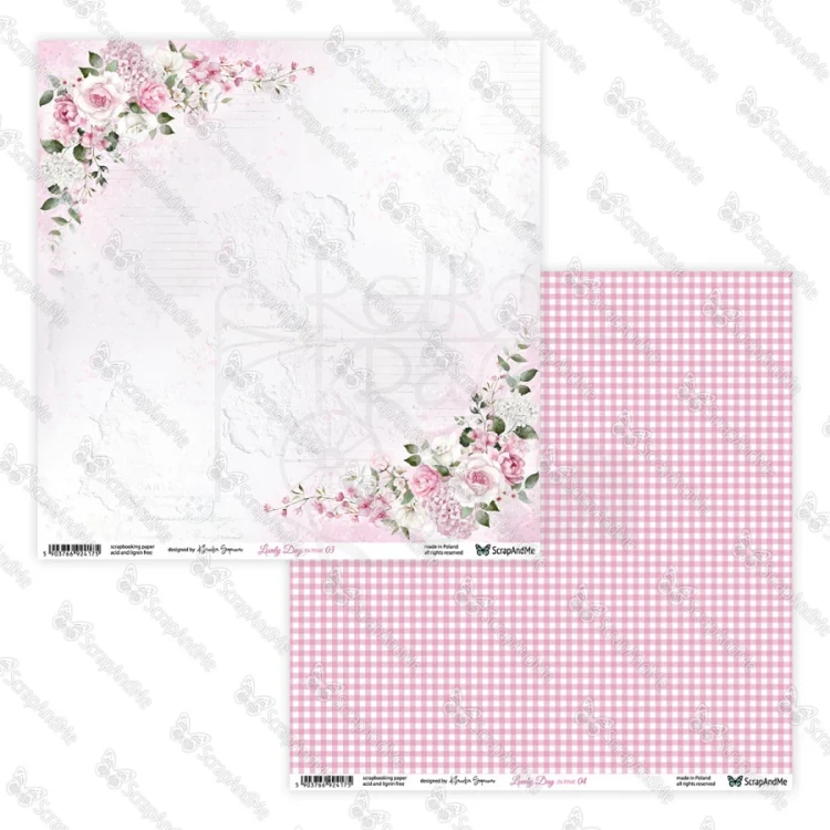 Papier do scrapbookingu 30x30 Lovely Day IN PINK 03/04 ScrapAndMe