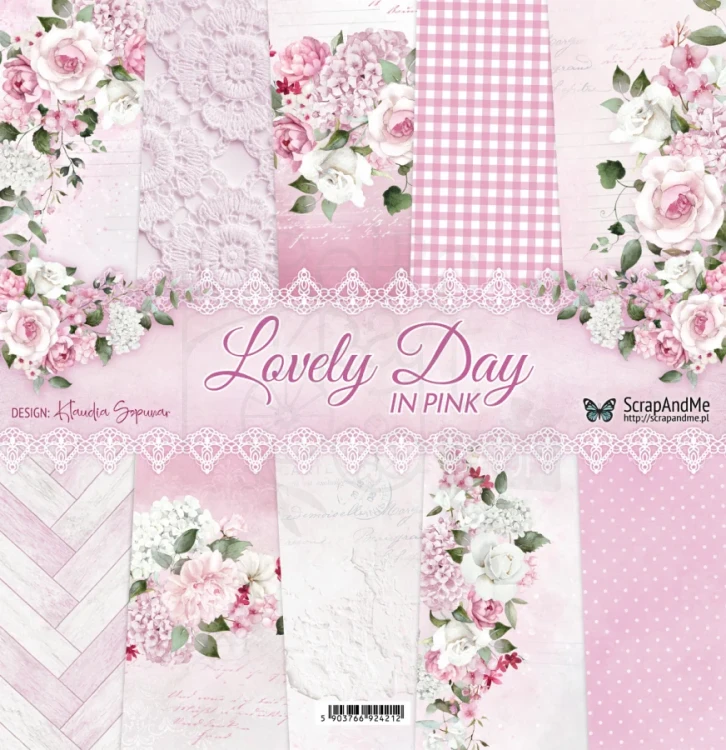Zestaw papierów do scrapbookingu 30x30 Lovely Day IN PINK ScrapAndMe