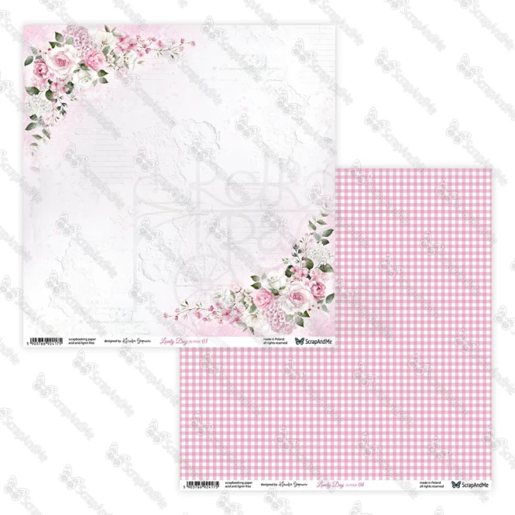Zestaw papierów do scrapbookingu 30x30 Lovely Day IN PINK ScrapAndMe