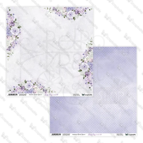 Papier do scrapbookingu 30x30 Lovely Day IN VIOLET 09/10 ScrapAndMe