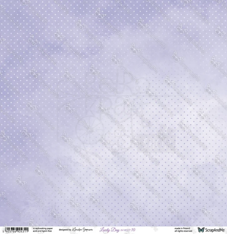 Papier do scrapbookingu 30x30 Lovely Day IN VIOLET 09/10 ScrapAndMe