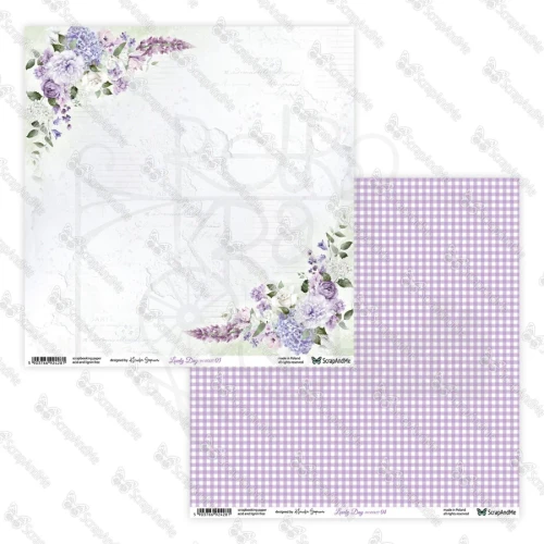 Papier do scrapbookingu 30x30 Lovely Day IN VIOLET 03/04 ScrapAndMe