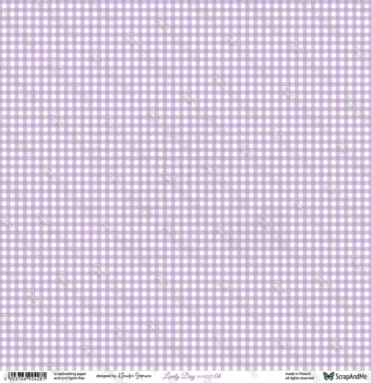 Papier do scrapbookingu 30x30 Lovely Day IN VIOLET 03/04 ScrapAndMe