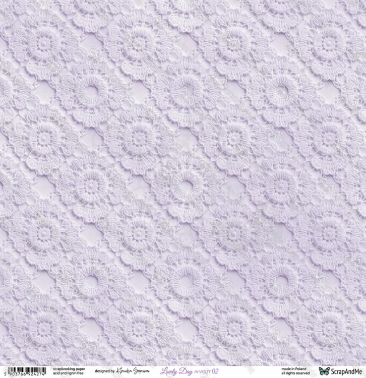 Papier do scrapbookingu 30x30 Lovely Day IN VIOLET 01/02 ScrapAndMe