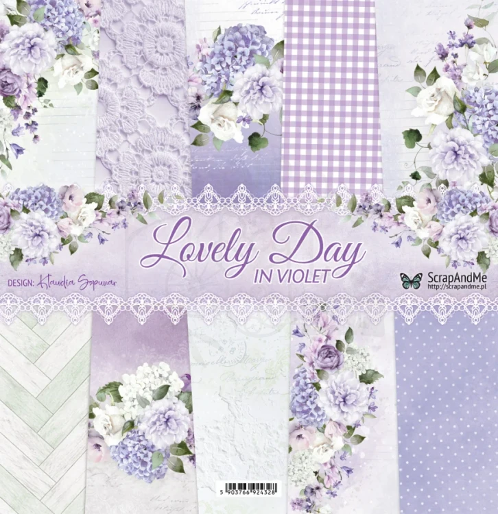 Zestaw papierów do scrapbookingu 30x30 Lovely Day IN VIOLET ScrapAndMe
