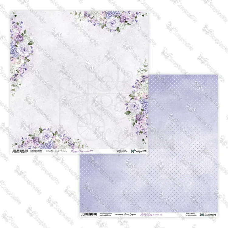 Zestaw papierów do scrapbookingu 30x30 Lovely Day IN VIOLET ScrapAndMe
