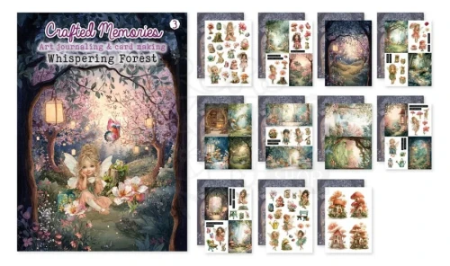 Zestaw A4 Creative CutOuts Art Journaling &amp; Card Making Book Whispering Forest CM-BOEK-003 Creatief Art