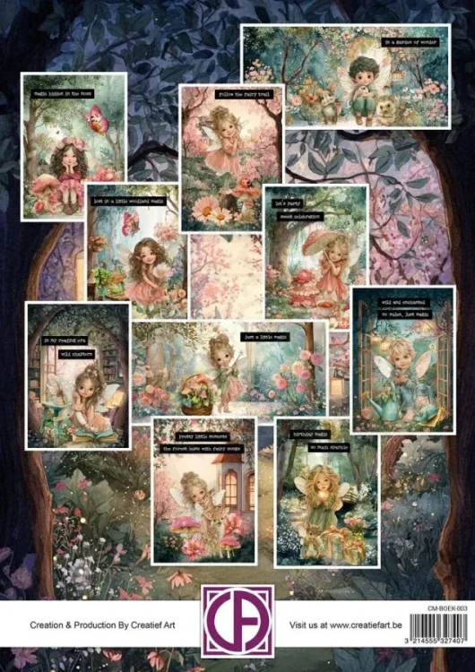 Zestaw A4 Creative CutOuts Art Journaling &amp; Card Making Book Whispering Forest CM-BOEK-003 Creatief Art