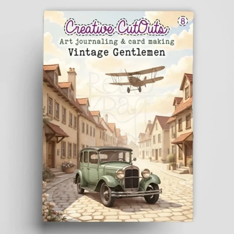 Zestaw A4 Creative CutOuts Art Journaling &amp; Card Making Book Vintage Gentlemen 10 stron CCOBOEK-008 Creatief Art