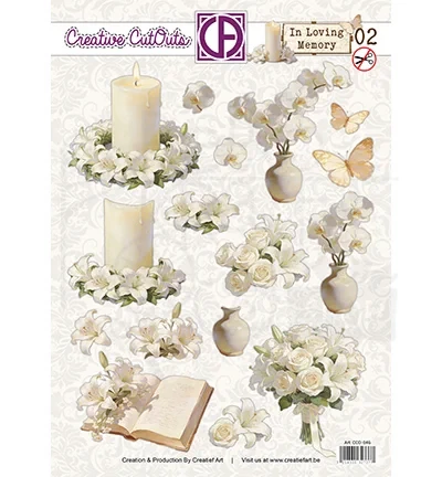 Arkusz die cuts A4 In Loving Memory 02 CCO-046 Creatief Art