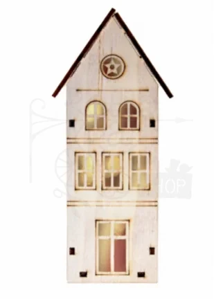 Drewniana kamieniczka DIY z oświetleniem LED 4022-02 Stafil