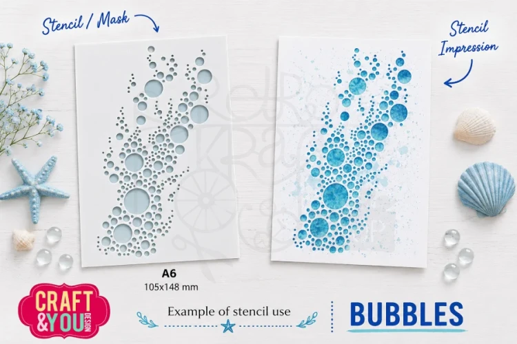 Szablon maska A6 Bąbelki SC020 Craft&amp;You Design
