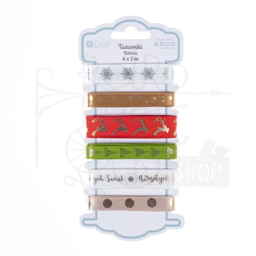 Tasiemki Jolly Christmas 6x2m DPTA-074 dpCraft