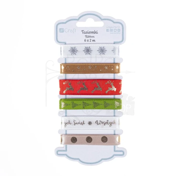 Tasiemki Jolly Christmas 6x2m DPTA-074 dpCraft