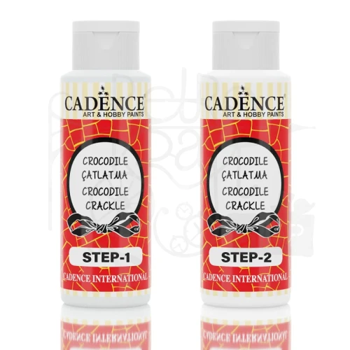 Preparat do spękań dwuskładnikowy Crocodile Crackle biały 70+70ml Cadence