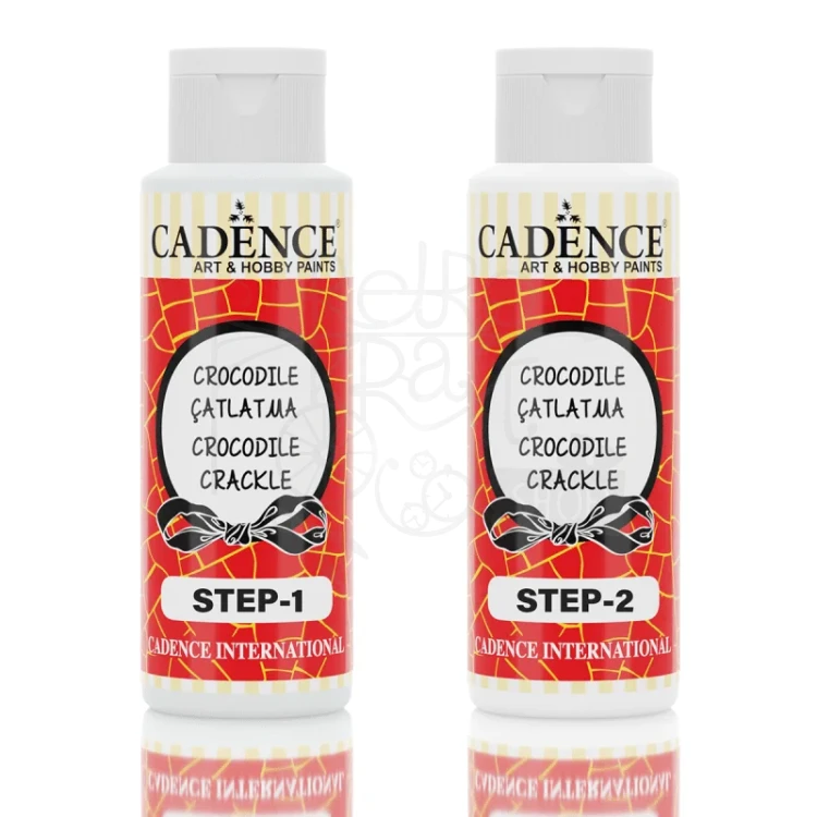 Preparat do spękań dwuskładnikowy Crocodile Crackle biały 70+70ml Cadence