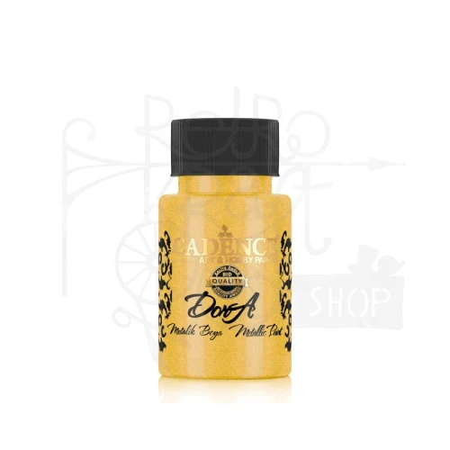 Farba dekoracyjna Dora Metalik Brilliant Gold Błyszczące Złoto 50ml DM121 Cadence