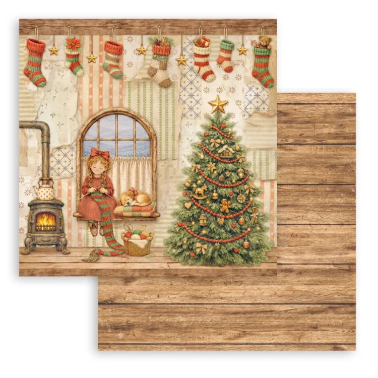 Zestaw papierów do scrapbookingu 20x20 Silent Night 10 arkuszy SBBS148 Stamperia