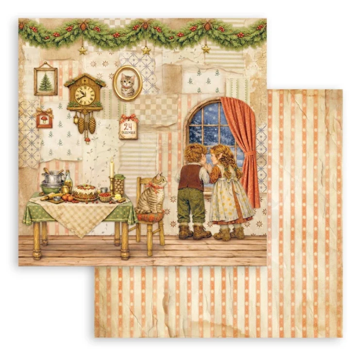 Zestaw papierów do scrapbookingu 20x20 Silent Night 10 arkuszy SBBS148 Stamperia