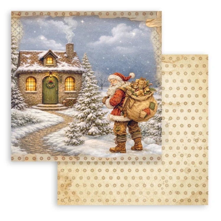 Zestaw papierów do scrapbookingu 20x20 Silent Night 10 arkuszy SBBS148 Stamperia