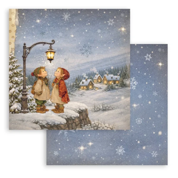 Zestaw papierów do scrapbookingu 20x20 Silent Night 10 arkuszy SBBS148 Stamperia