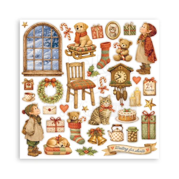 Zestaw papierów do scrapbookingu 20x20 Silent Night 10 arkuszy SBBS148 Stamperia